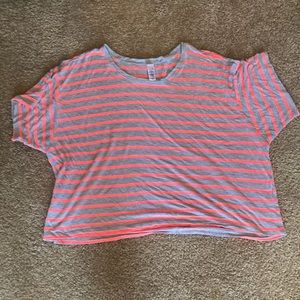 Neon pink and gray shirt